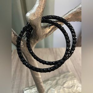 🌻Black hoop earrings